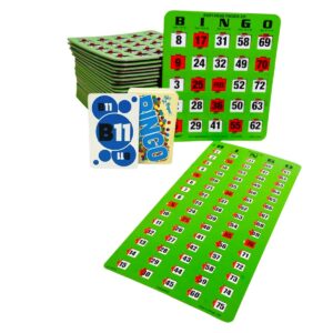 Green reusable bingo cards