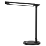 Circular base with vertical stand and light attached horizontally to top