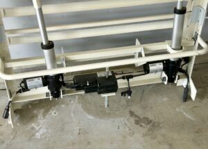 Close-up of base with attached power pack.