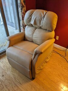 tan recliner