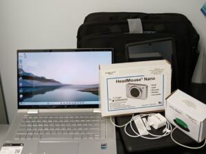 The kit includes a bag, laptop, devices in a box and an iPad.